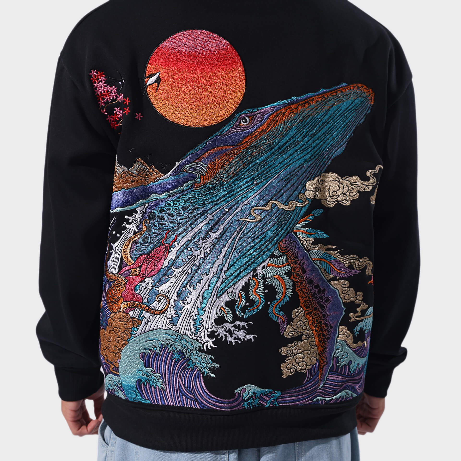Kujira embroidered Hoodie - Image 3
