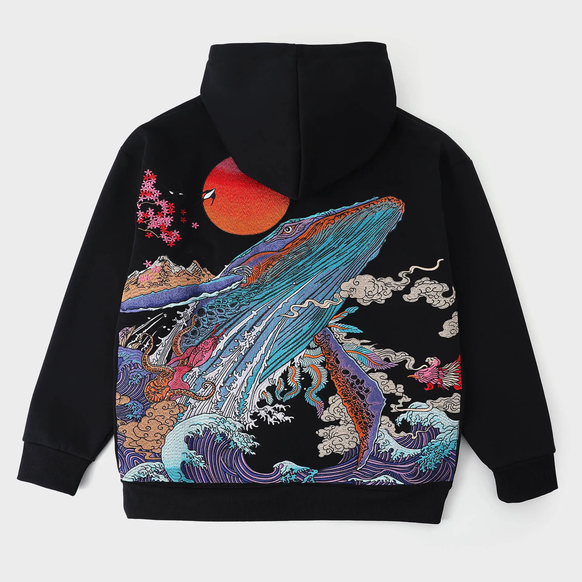 Kujira embroidered Hoodie - Image 4