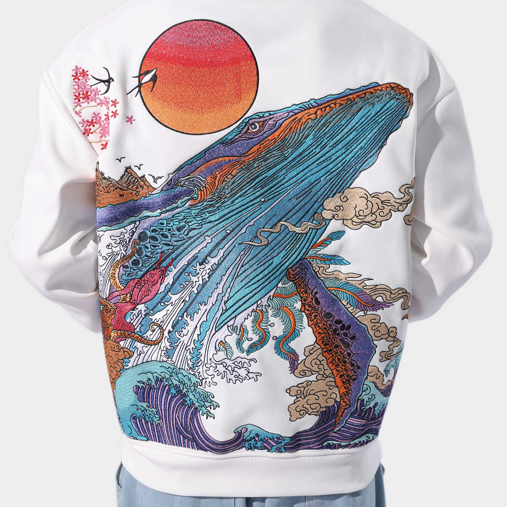 Kujira embroidered Hoodie - Image 6