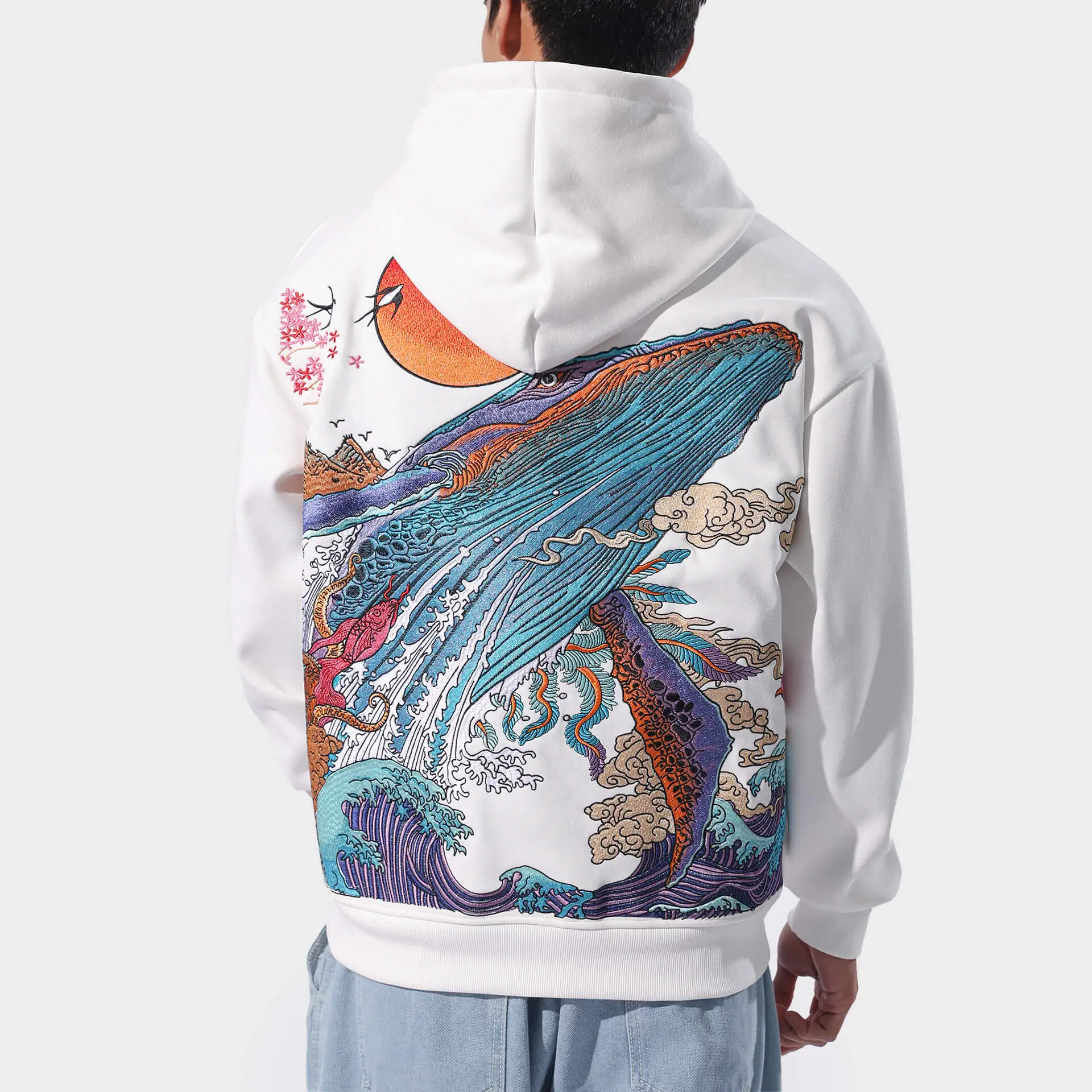 Kujira embroidered Hoodie - Image 8