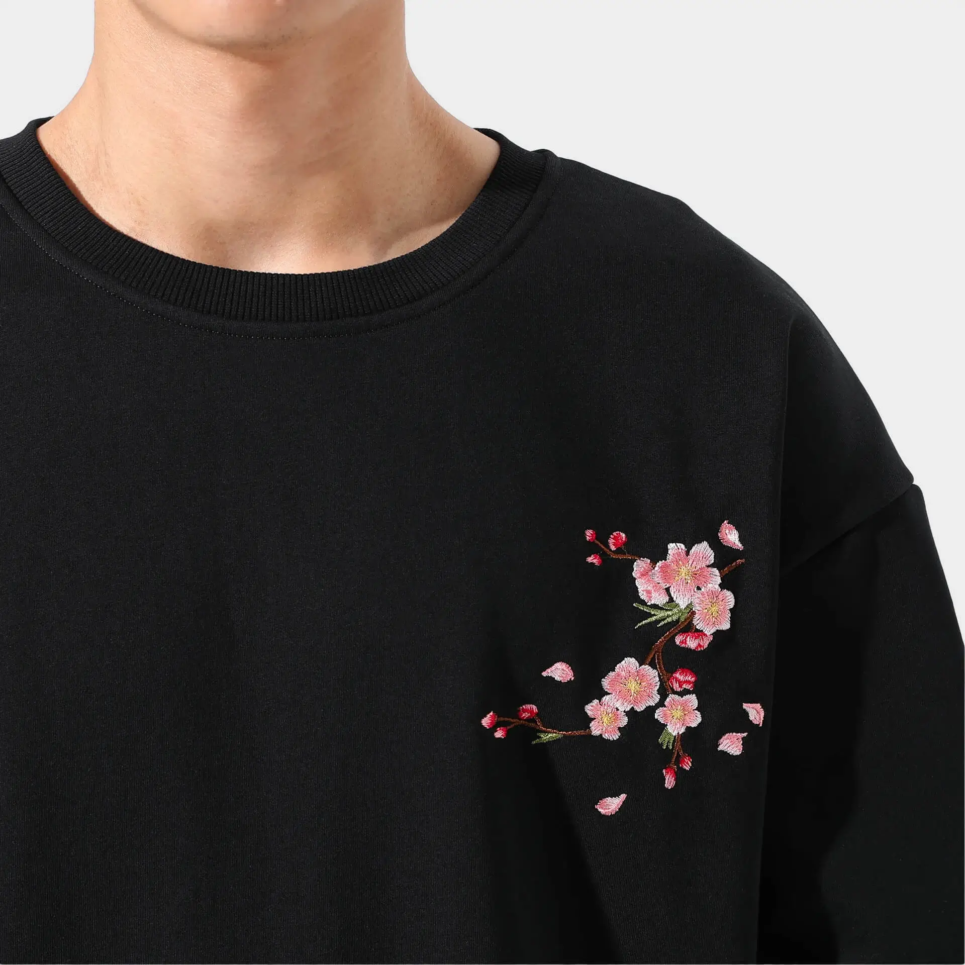 Sakura Embroidered Sweatshirt - Image 5