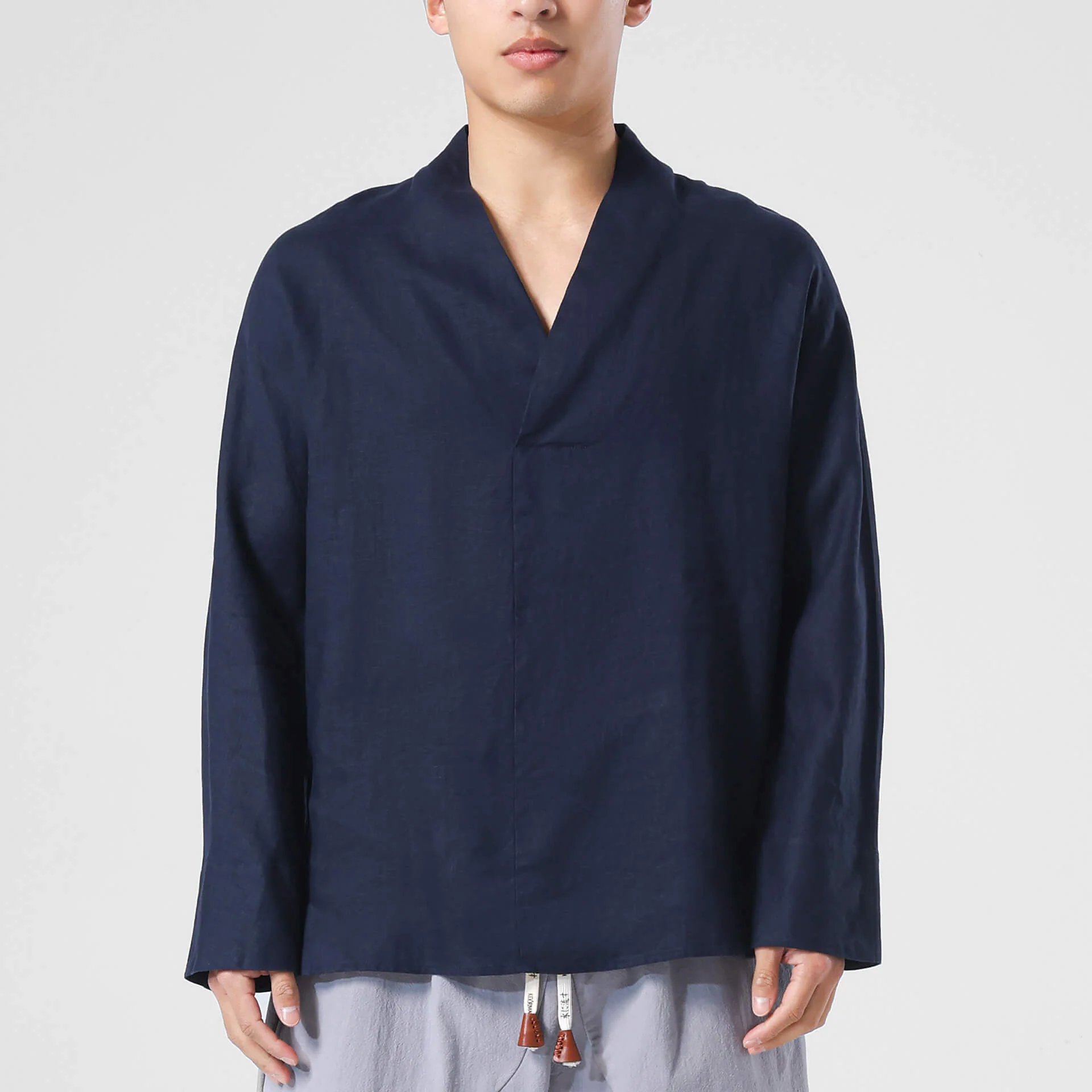 Shinu Drop V Shirt 2.0 - 100% Linen - Image 10