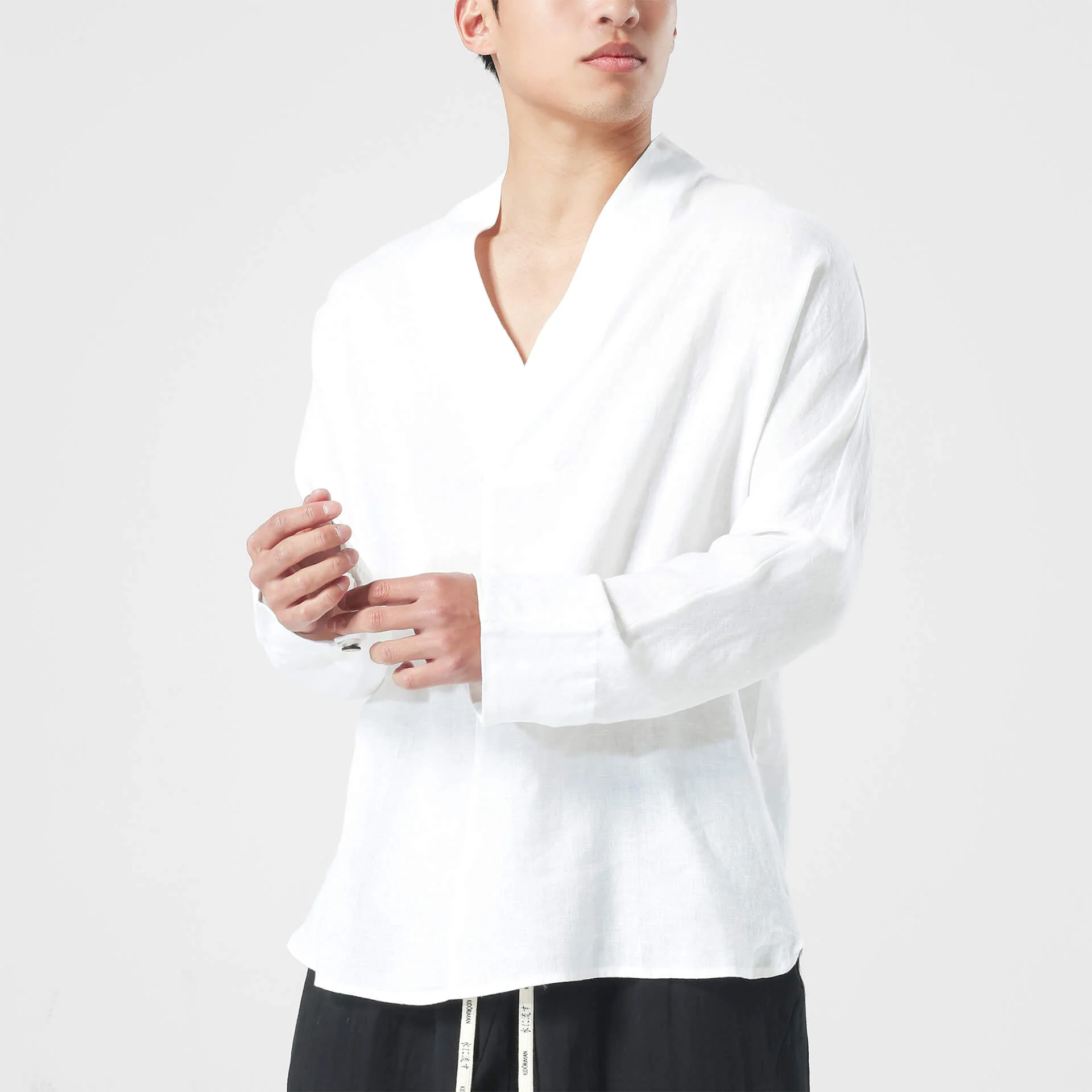 Shinu Drop V Shirt 2.0 - 100% Linen - Image 15