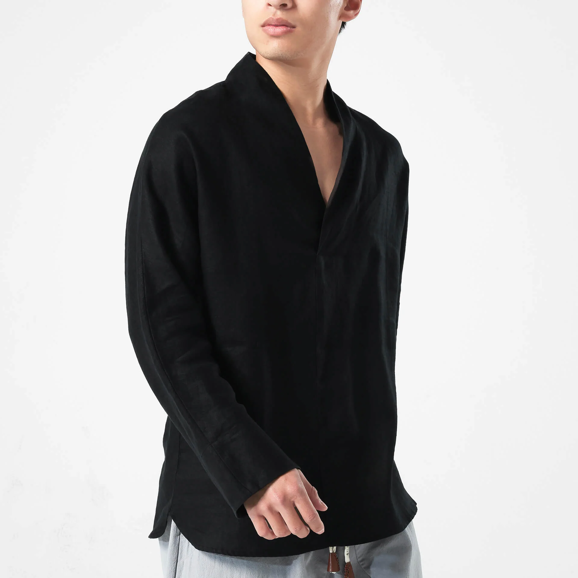 Shinu Drop V Shirt 2.0 - 100% Linen - Image 6