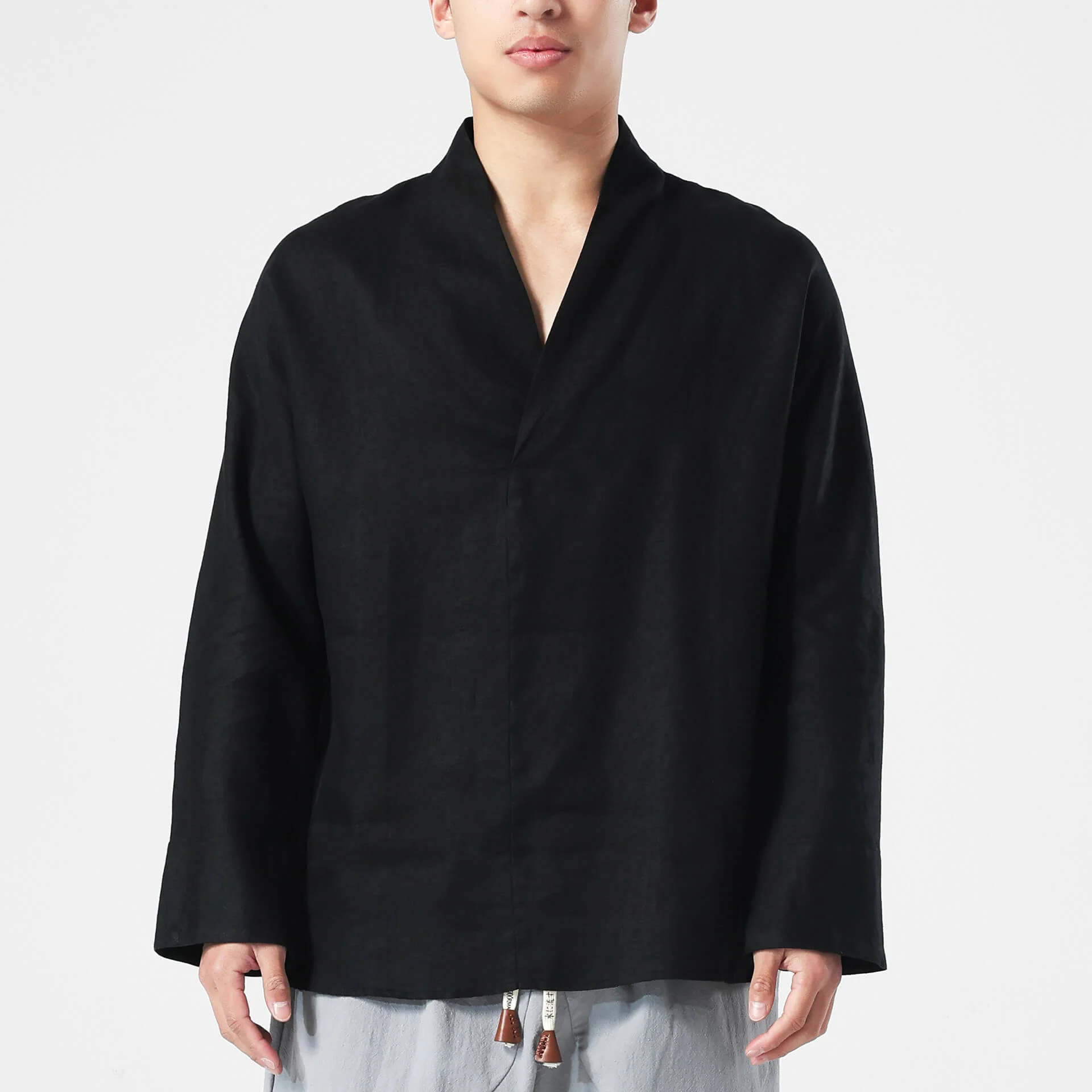 Shinu Drop V Shirt 2.0 - 100% Linen - Image 8
